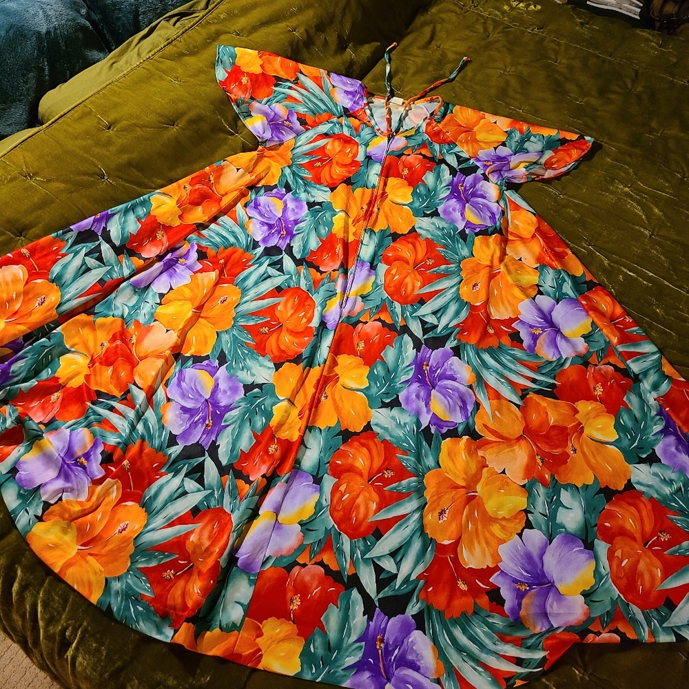 Tropical floral muu muu